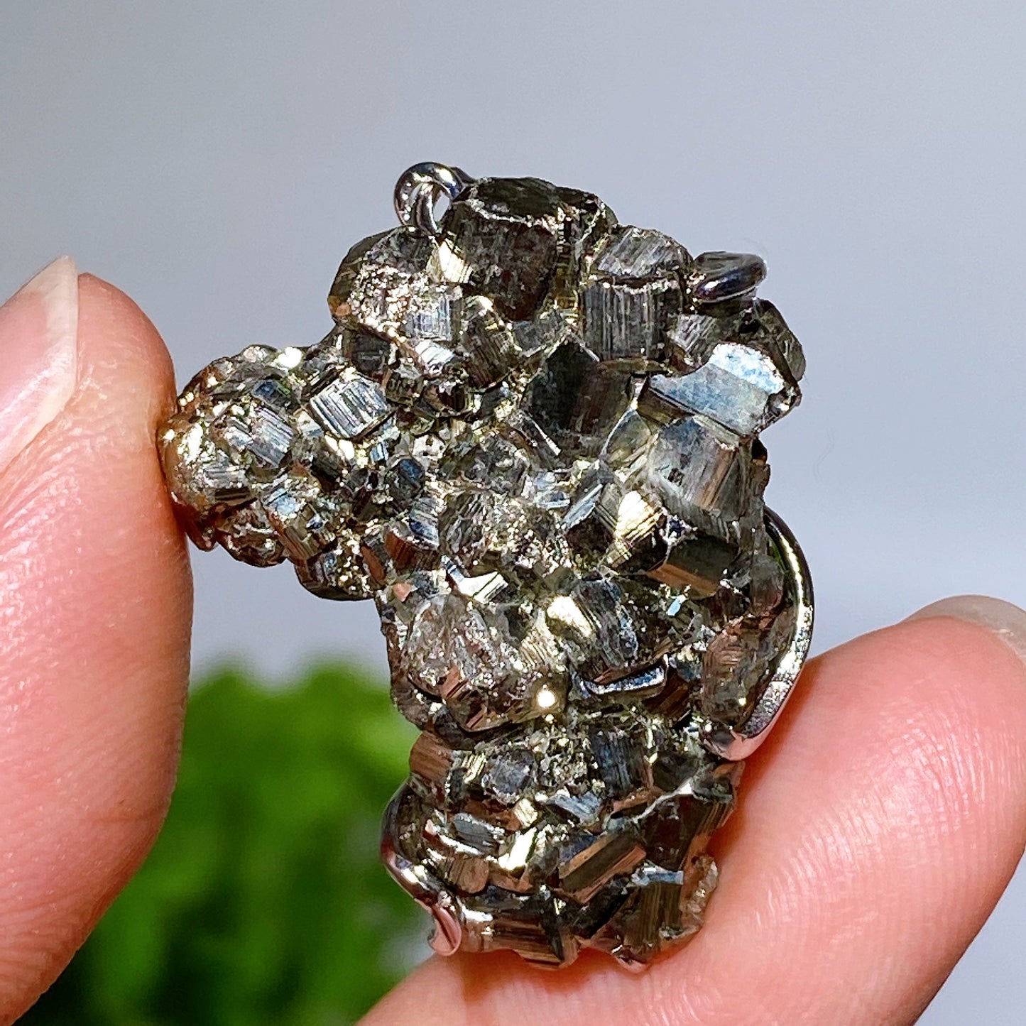 S925 Silver Wrapping Natural Gemstone Crystal Pendant Crystal Healing Bulk Wholesale