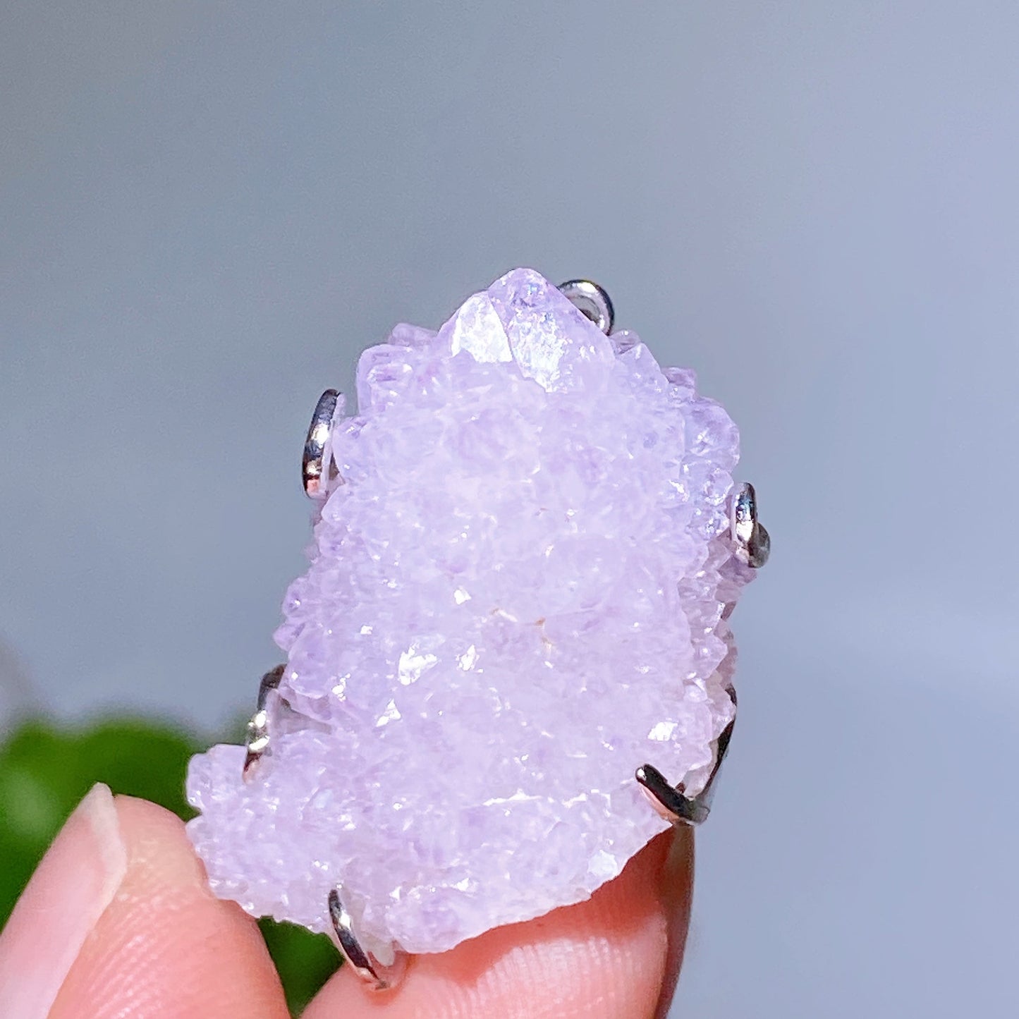 S925 Silver Wrapping Natural Gemstone Crystal Pendant Crystal Healing Bulk Wholesale