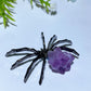2.2" Raw Amethyst metal Spider Free Form Crystal Healing Bulk Wholesale