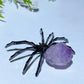 2.2" Raw Amethyst metal Spider Free Form Crystal Healing Bulk Wholesale