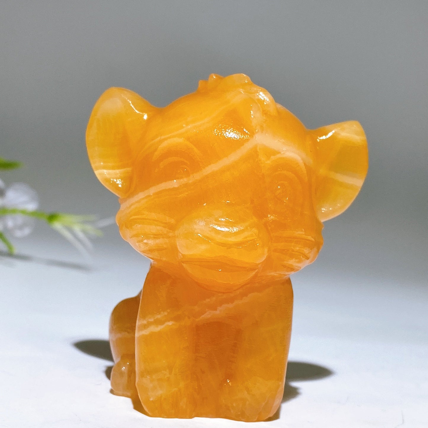 2.4" Orange Calcite Simba Carving Crystal Healing Bulk Wholesale