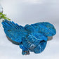 Hand Carved Unique Blue Apatite Eagle Catching Fish Carving Free Form Crystal Healing Bulk Wholesale