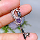 925 Silver Moon & Fox Amethyst Blue Topaz Pendant Crystal Healing Bulk Wholesale