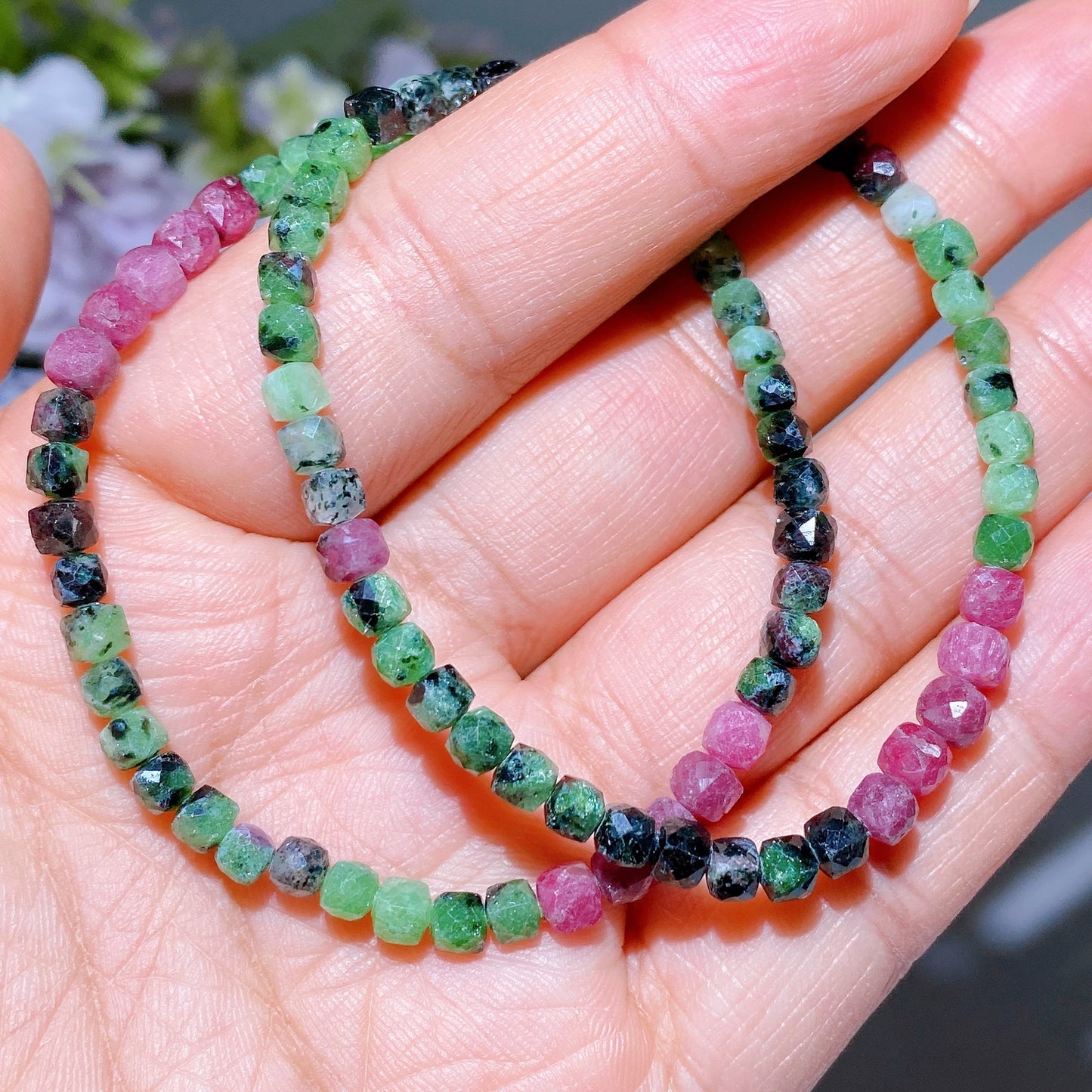 4mm Faceted Cube Crystal Bracelet Crystal Healing Bulk Wholesale