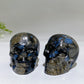 2.1" Blue Que Sera Skull Carving Crystal Healing Bulk Wholesale