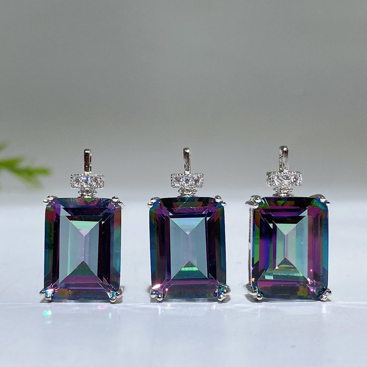 Multi Topaz Cube Sugar Pendant Crystal Healing Bulk Wholesale