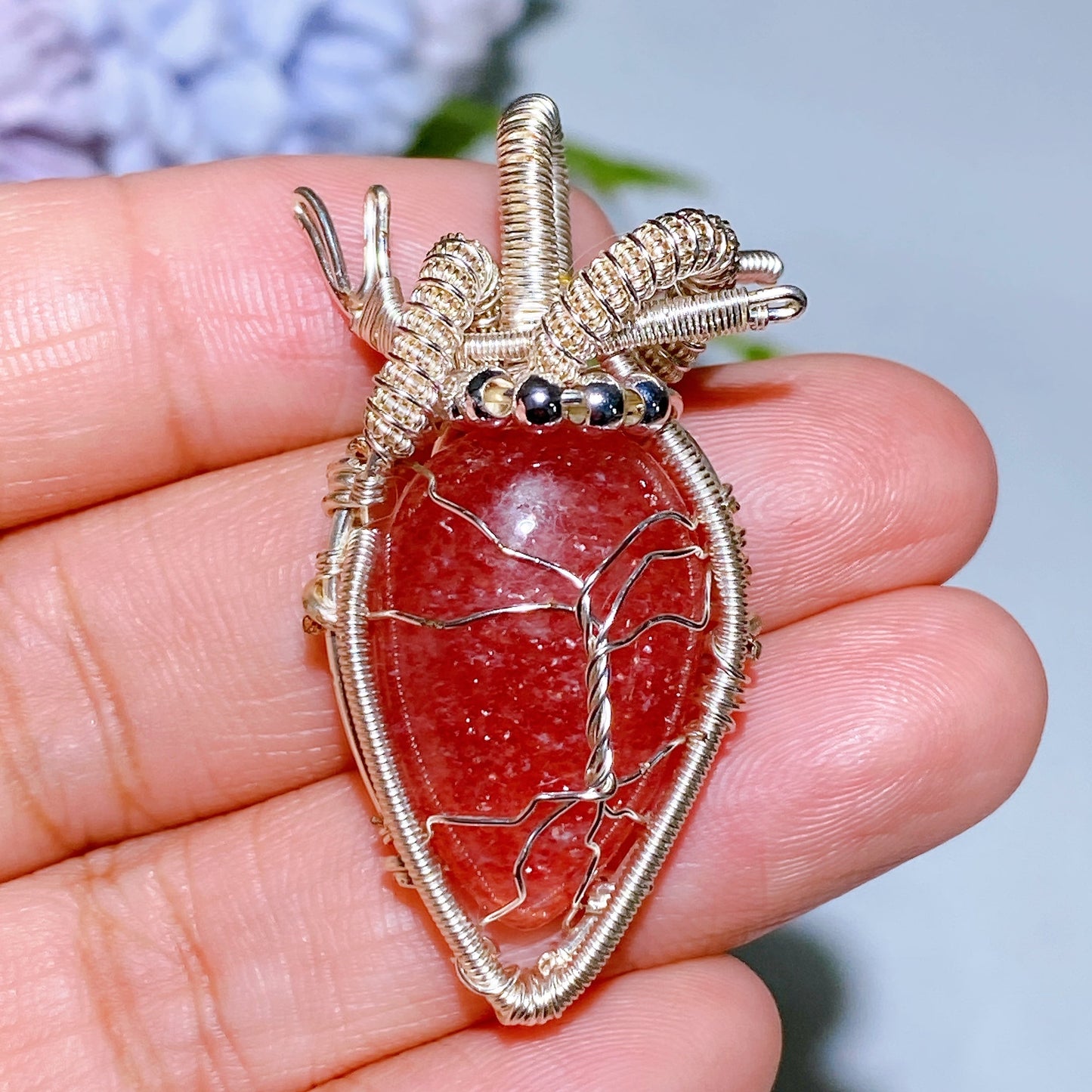 Cooper Wrapping Crystal Pendant Crystal Healing Bulk Wholesale