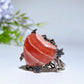 Sterling Silver Rhodochrosite Heart Ring Crystal Healing Bulk Wholesale