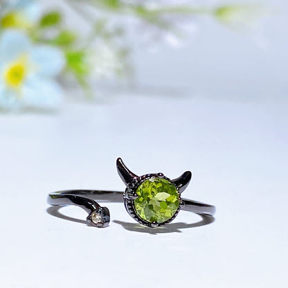 925 Silver Crystal Devil Ring Crystal Healing Bulk Wholesale