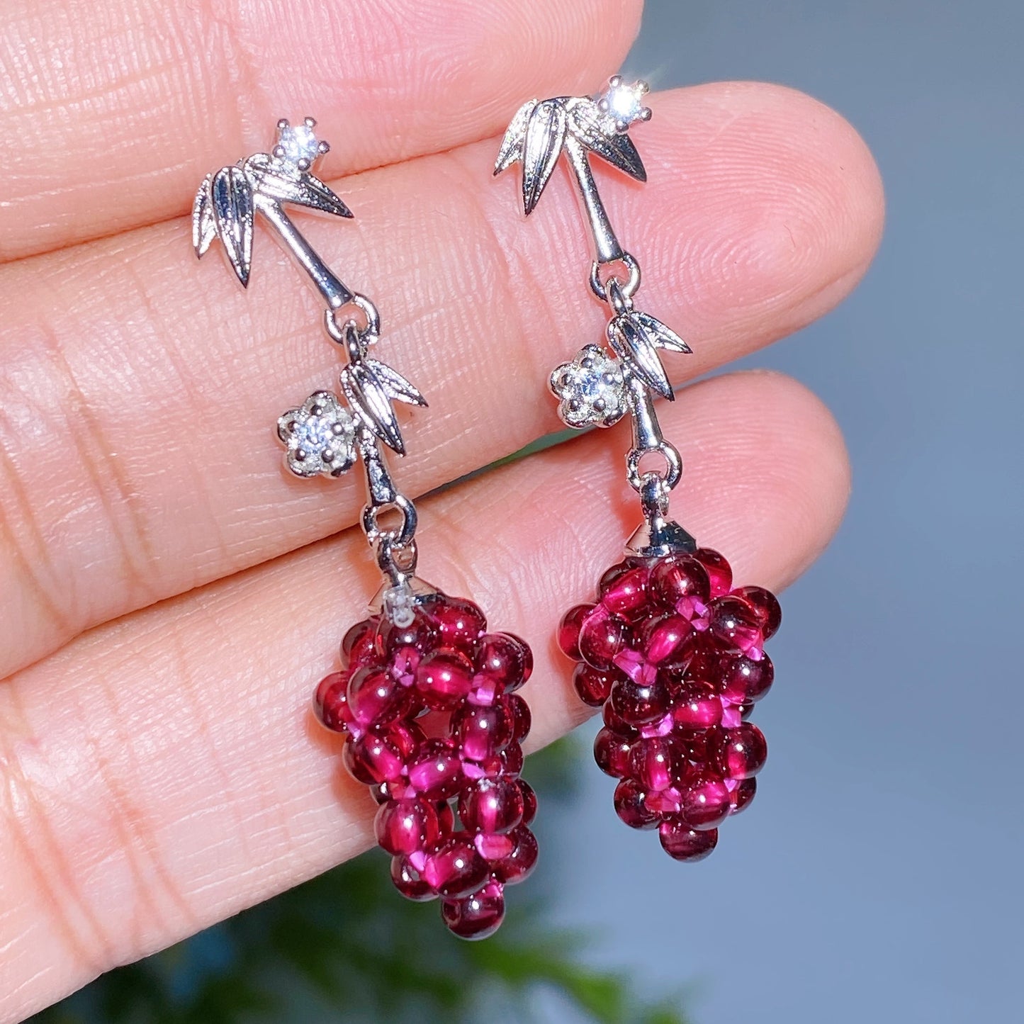 Cooper Siver Plated Crystal Earrings Ear Stud Crystal Healing BulK Wholesale