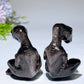 2.2" Silver Obsidian Baby Dinosaur Carving Crystal Healing Bulk Wholesale