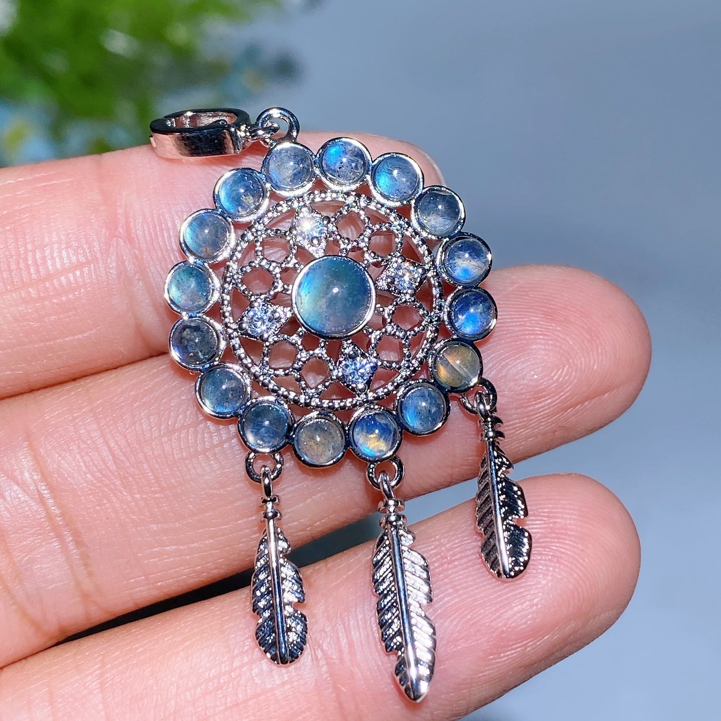 Cooper Silver Plated Crystal Pendant Crystal Healing Bulk Wholesale