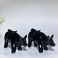 3.9" Black Obsidian Bull Carving Crystal Healing Bulk Wholesale