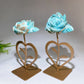 Hemimorphite Peny Flower Carving with Stand Crystal Healing Bulk Wholesale