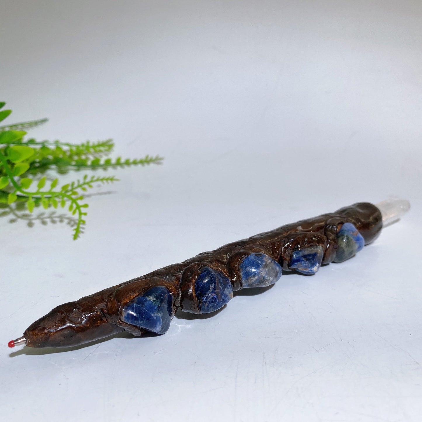 Crystal Branch Design Pen with Clear Quartz Stick on Top Crystal Healing Bulk Wholesale