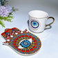 Ceramic Evil Eye Cup & Mat with Gift Box Set Crystal Healing Bulk Wholesale