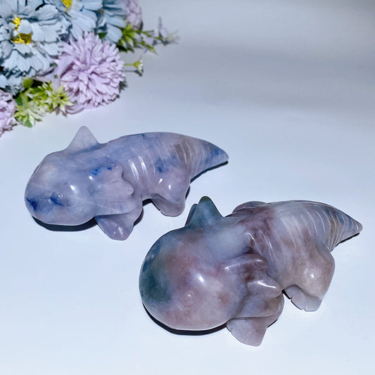5.8" UV Reactive Sodalite Salamander Carving Crystal Healing Bulk Wholesale