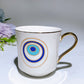 Ceramic Evil Eye Cup & Mat with Gift Box Set Crystal Healing Bulk Wholesale