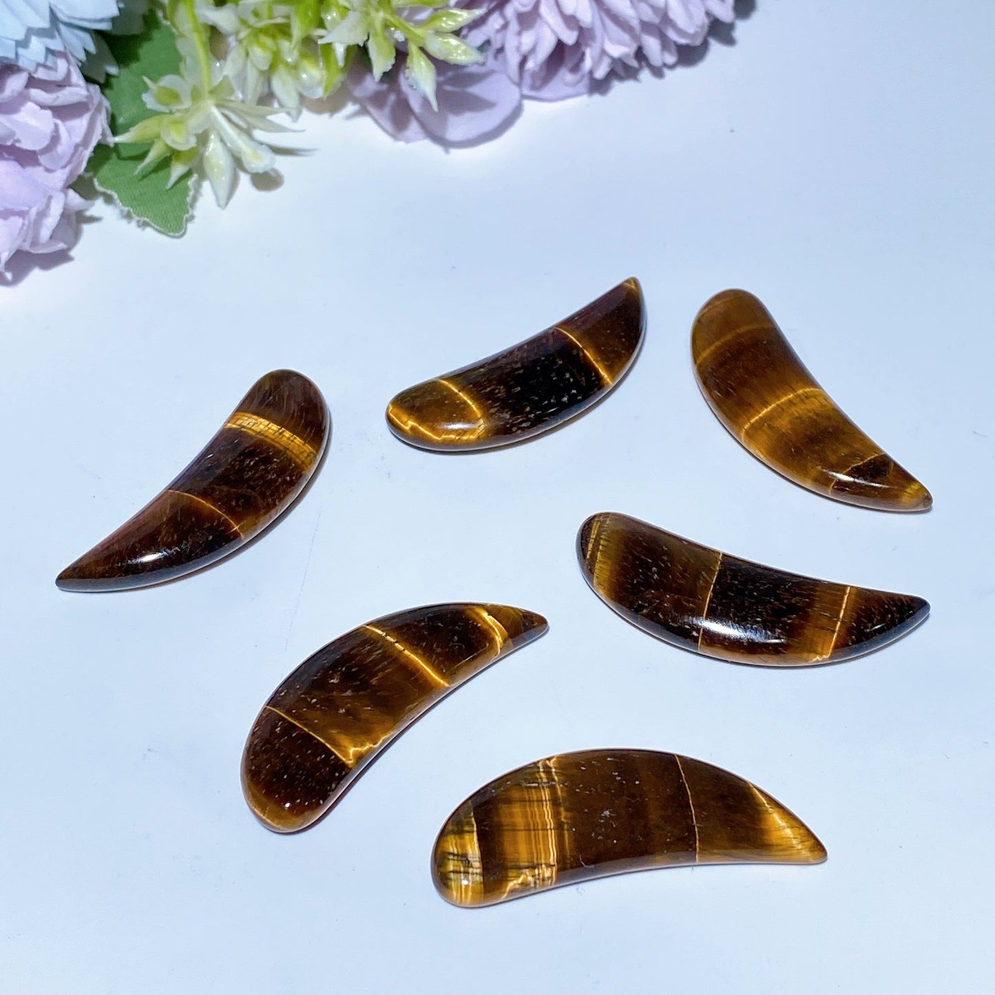 Yellow Tiger's Eye Red Tiger's Eye Heart Cabochon for Jewelry DIY  Crystal Healing Bulk Wholesale