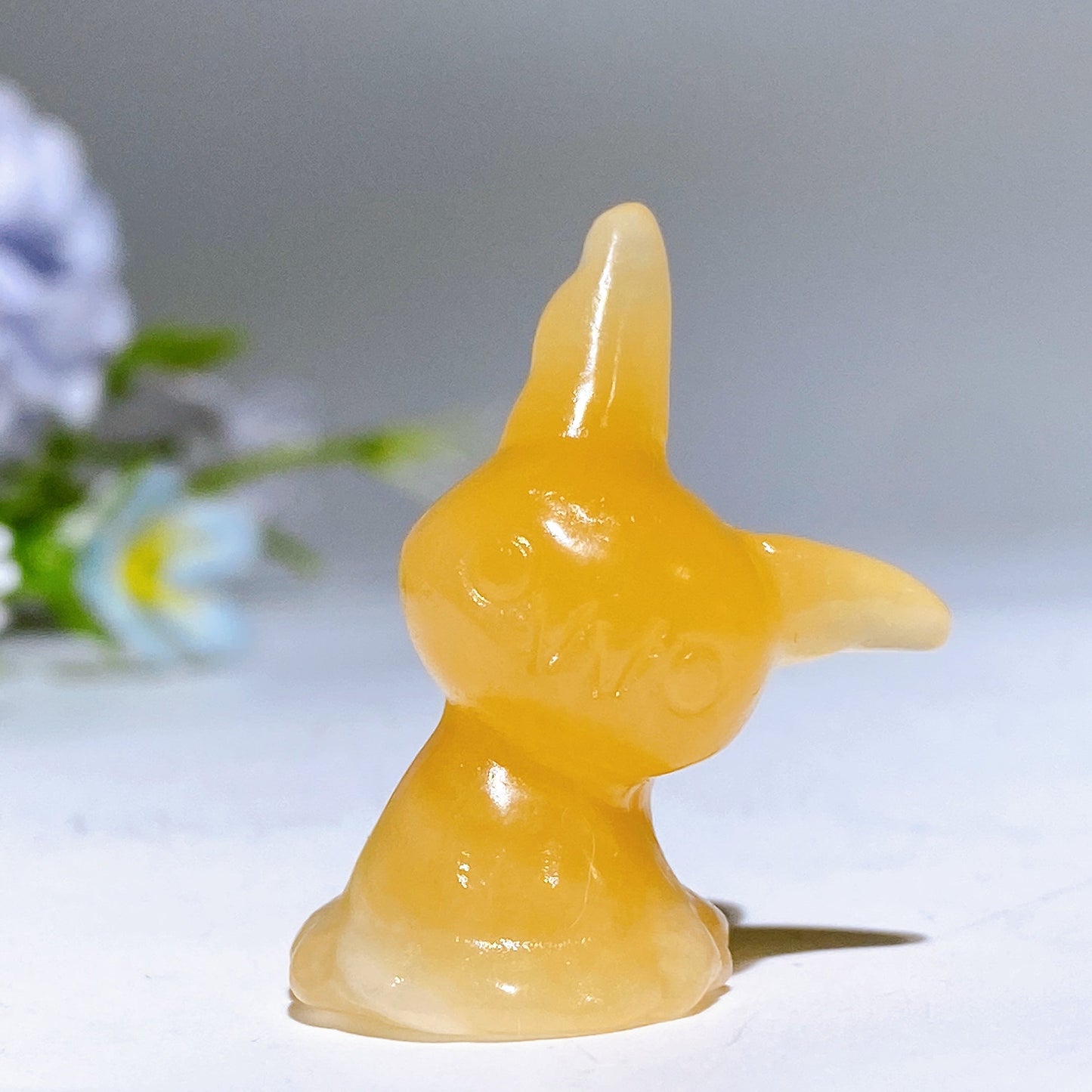 1.3" Orange Calcite Miniku Pokemon Carving Crystal Healing Bulk Wholesale