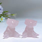 1.1" Rose Quartz MEW Pokemon Carving Crystal Healing Bulk Wholesale