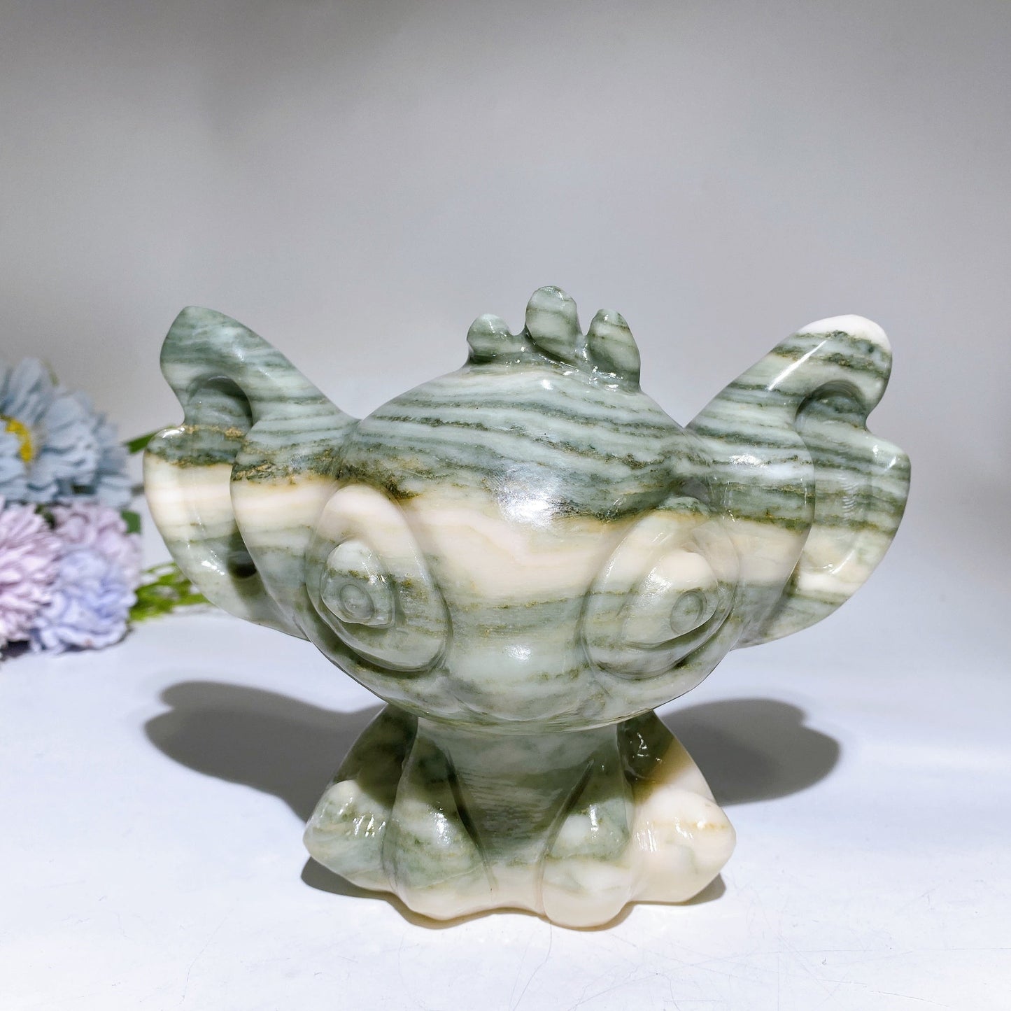 16cm Jade Sepentine Stitch Carving Crystal Healing Bulk Wholesale