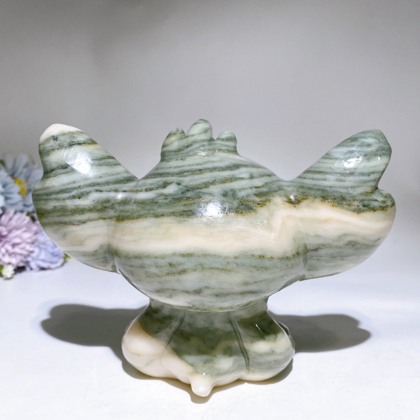 16cm Jade Sepentine Stitch Carving Crystal Healing Bulk Wholesale