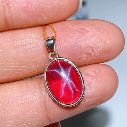 S925 Star Ruby Pendant Crystal Healing Bulk Wholesale