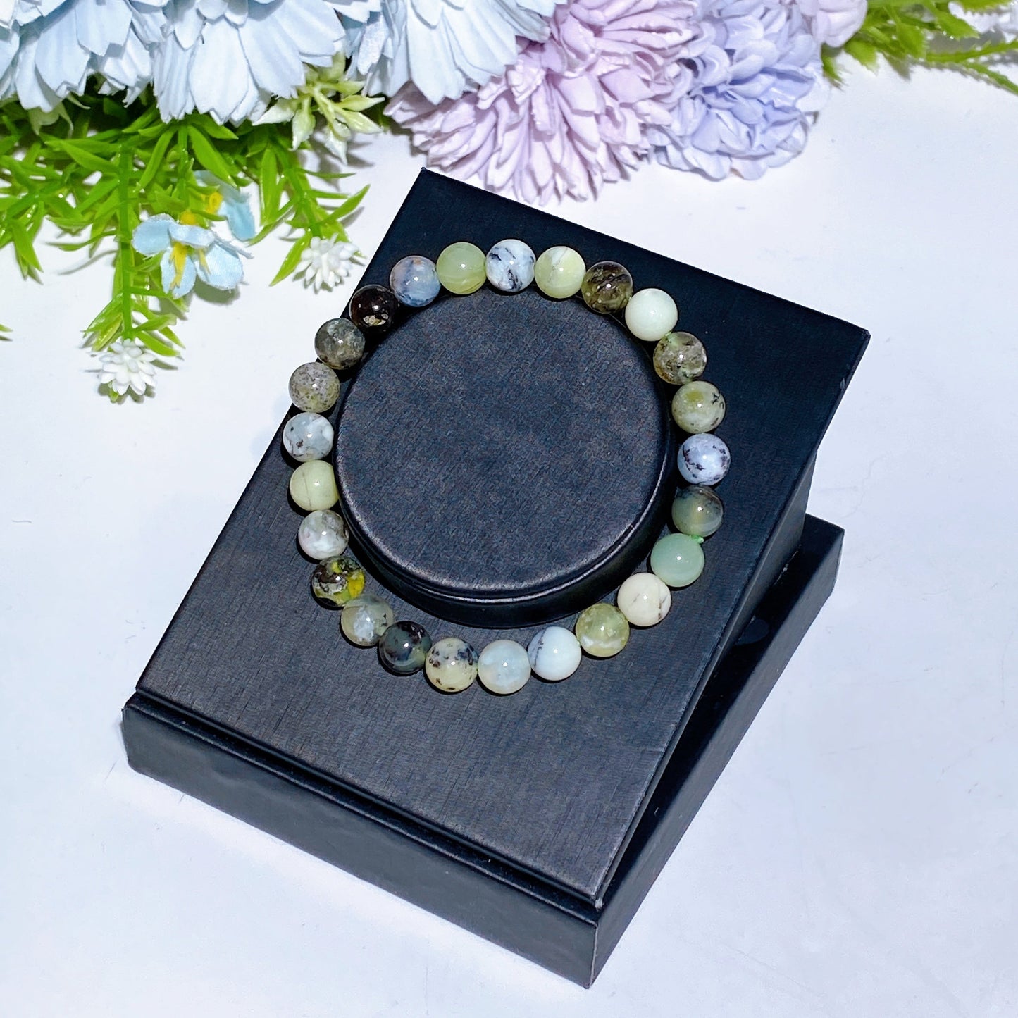 8mm Green Opal Bracelet Crystal Healing Bulk Wholesale