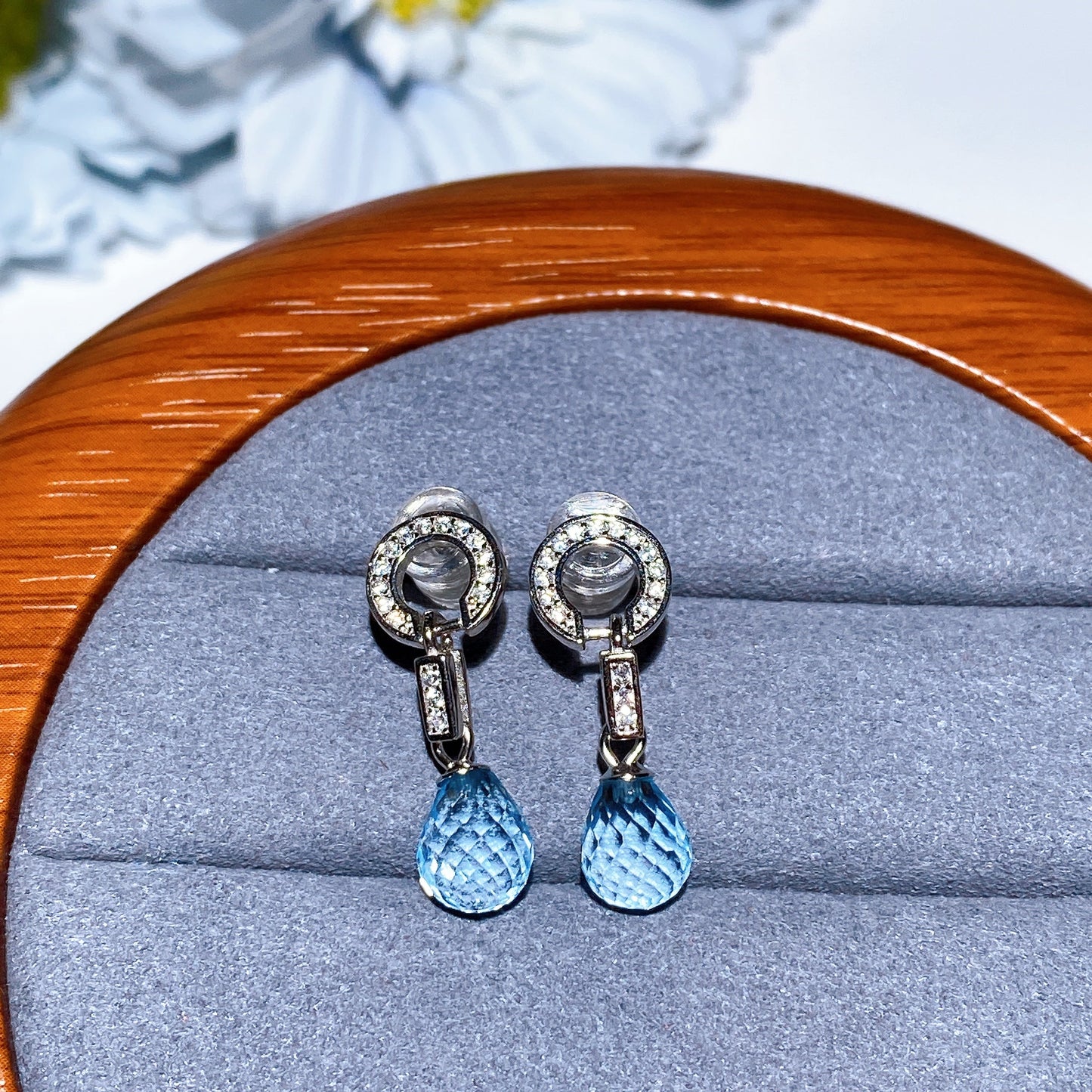 S925 Crystal Earrings Crystal Healing Bulk Wholesale