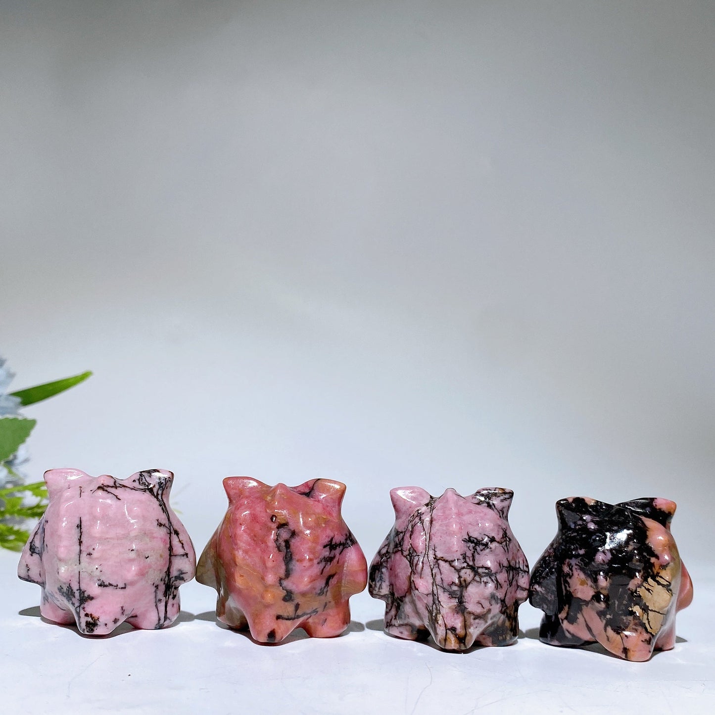 1.3" Rhodonite Gengar Carving Crystal Healing Bulk Wholesale
