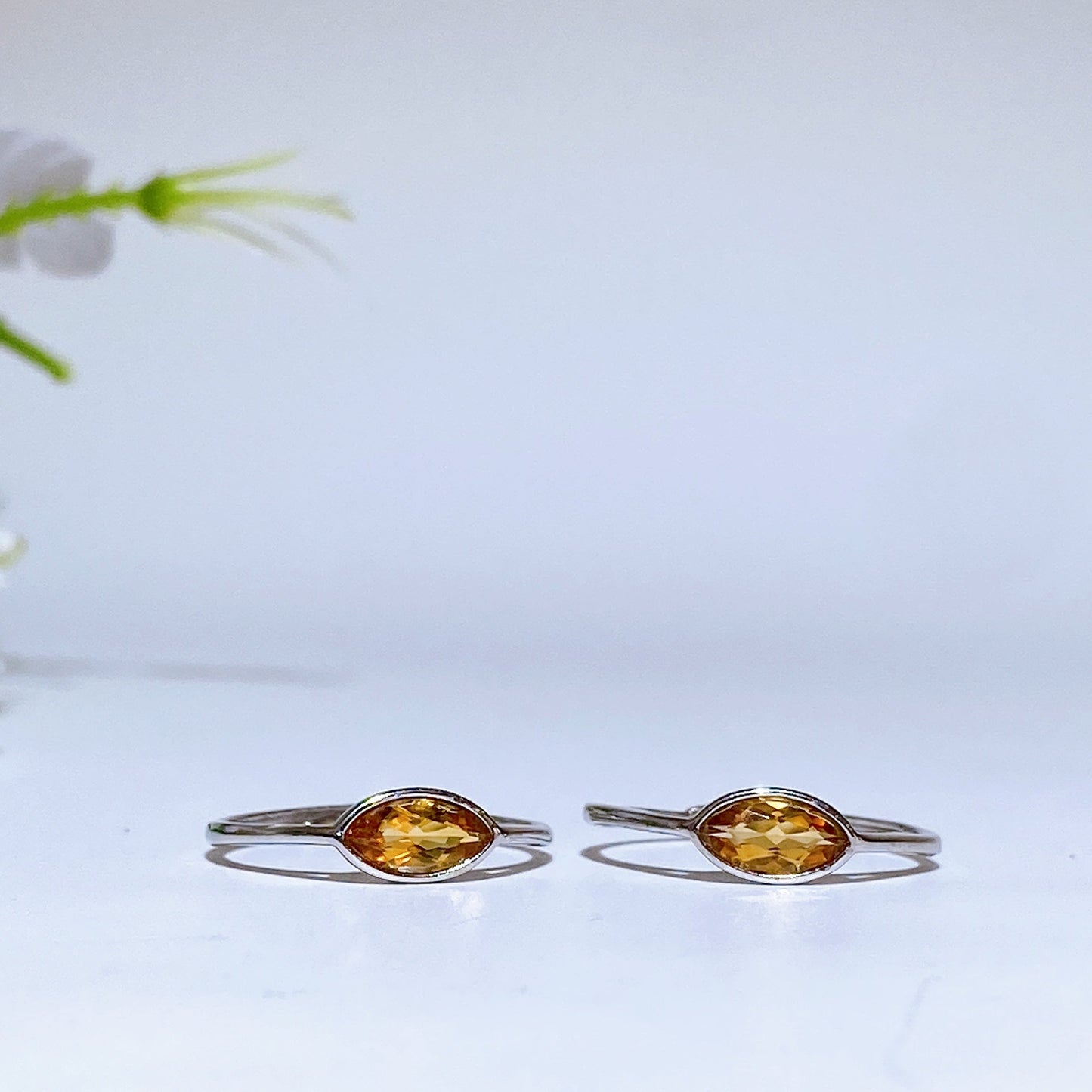 925 Silver Faceted Citrine Ring Crystal Healing Bulk Wholesale