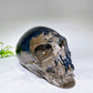 Large Unique Hand Carved Natural Volcanic Agate Skull Crystal Healing Bulk Wholesale