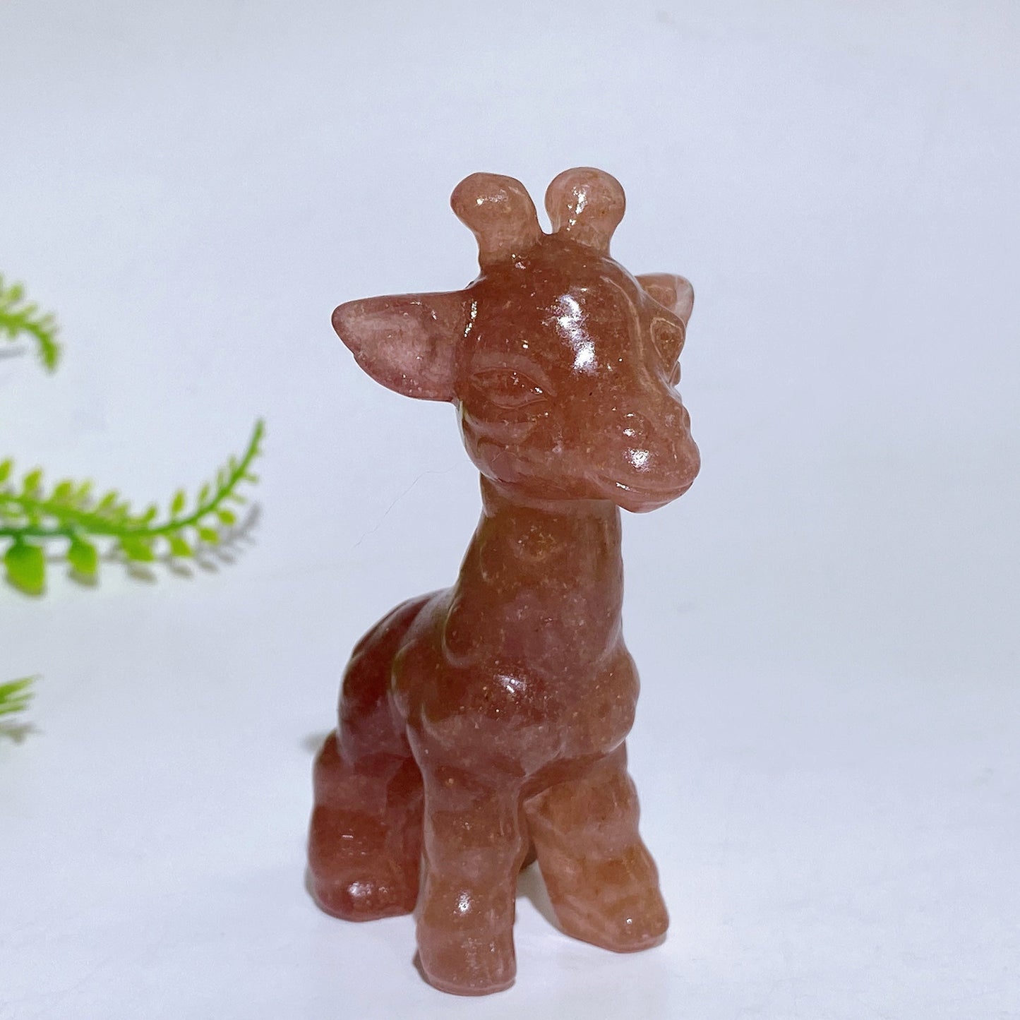 3.1" Natural Crystal Giraffe Carving Crystal Healing Bulk Wholesale