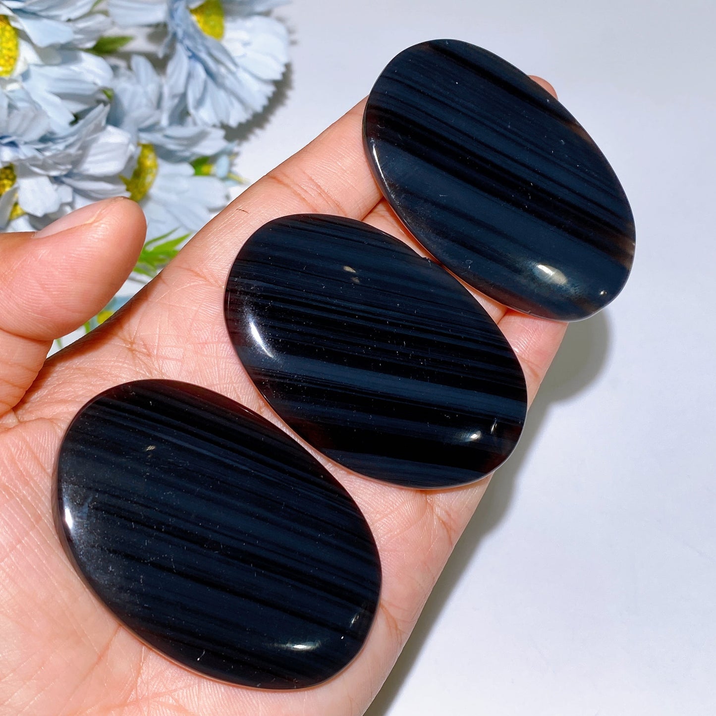 2.4" Midnight Lace Obsidian Palm Crystal Healing Bulk Wholesale