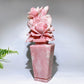 Hand Carved Unique Natural Pink Opal Peony Vase Free Form Crystal Healing Bulk Wholesale