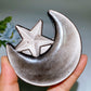 3.3" Golden Obsidian  Silver Obsidian Moon & Star Carving Crystal Healing Bulk Wholesale