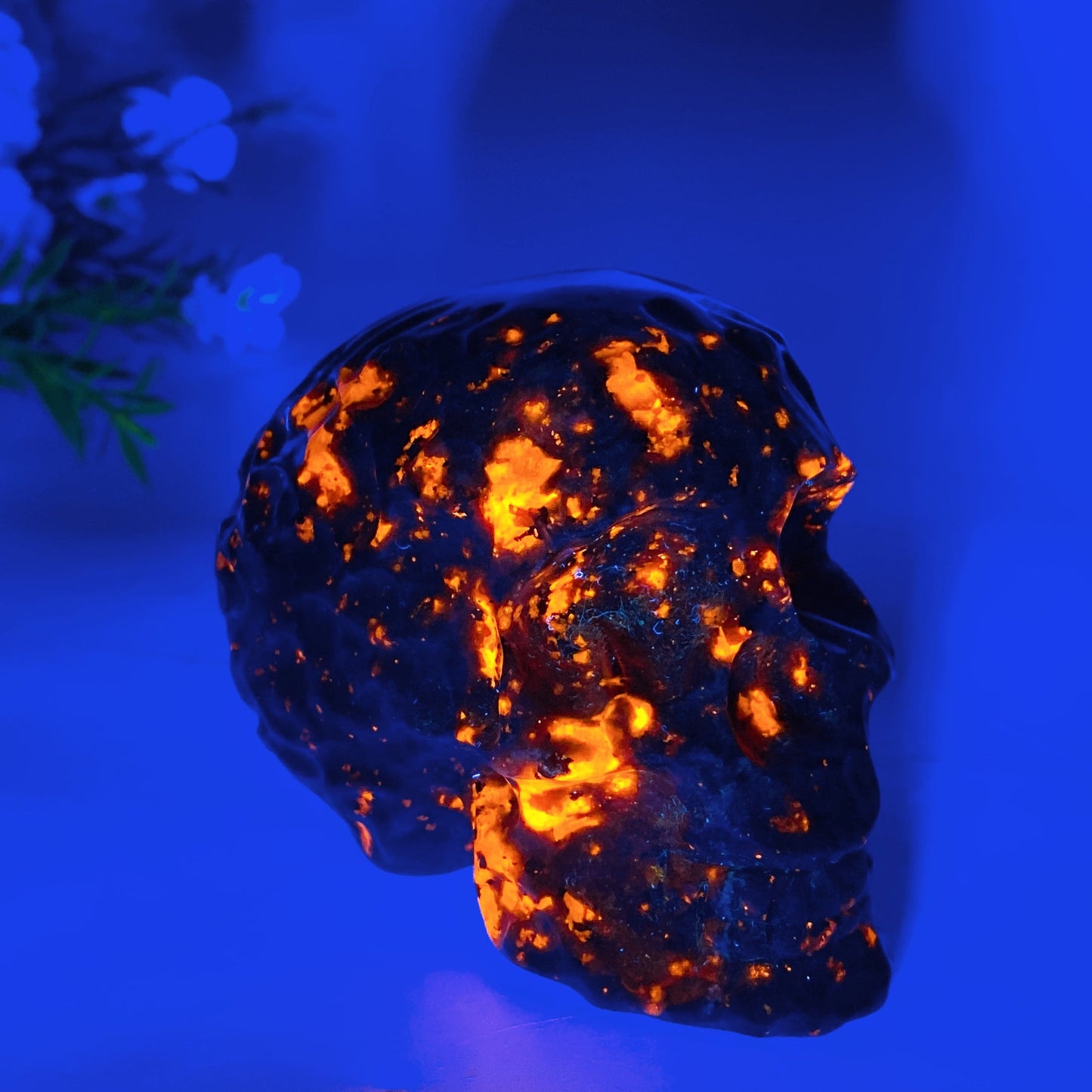 3.5" Black Obsidian Yooperlite Skull Carving Crystal Healing Bulk Wholesale