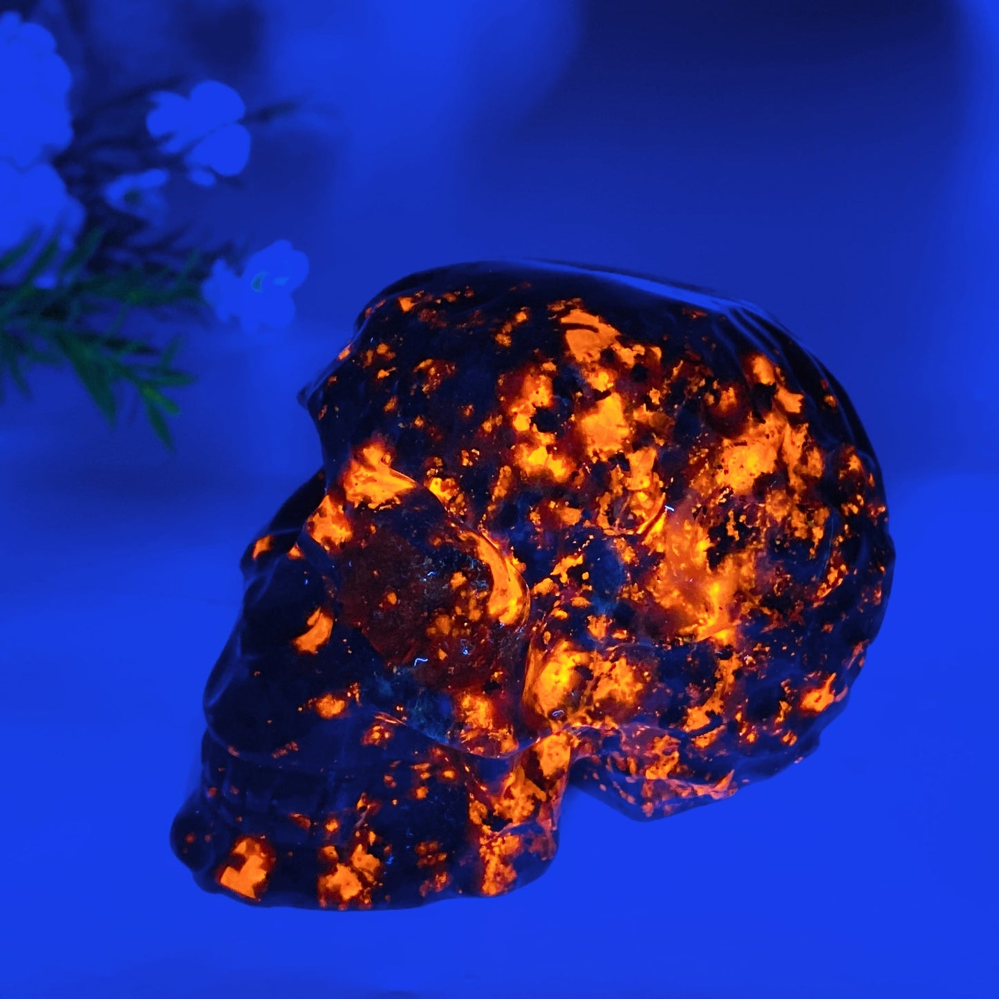 3.5" Black Obsidian Yooperlite Skull Carving Crystal Healing Bulk Wholesale