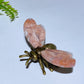 2.2" Crystal Natural Bee Carving with Metal Body Crystal Healing Bulk Wholesale
