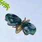2.2" Crystal Natural Bee Carving with Metal Body Crystal Healing Bulk Wholesale