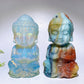 18cm Natural Carribean Calcite Opalite Buddha Carving Crystal Healing Bulk Wholesale