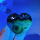 4cm UV Reactive Volcanic Agate Heart Carving Crystal Healing Bulk Wholesale