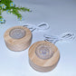 Wooden Lamp Spinning Stand with USB Crystal Healing Bulk Wholesale