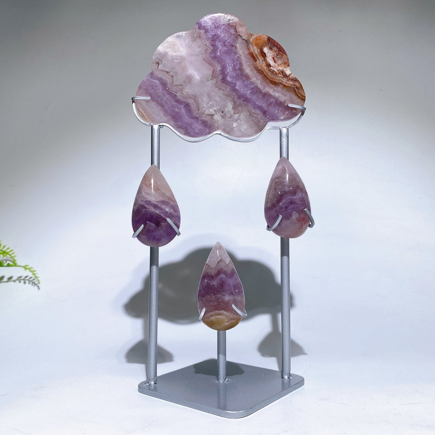 Natural Crystal Cloud Raindrop Carving with Stand Free Form Crystal Healing Bulk Wholesale