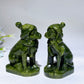 3.2" Serpentine Dog with Christmas Hat Carving Crystal Healing Bulk Wholesale