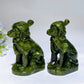 3.2" Serpentine Dog with Christmas Hat Carving Crystal Healing Bulk Wholesale