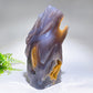 Unique Natural Agate Geode with Nine-tails Fox Carving Free Form Crystal Healing Bulk Wholesale