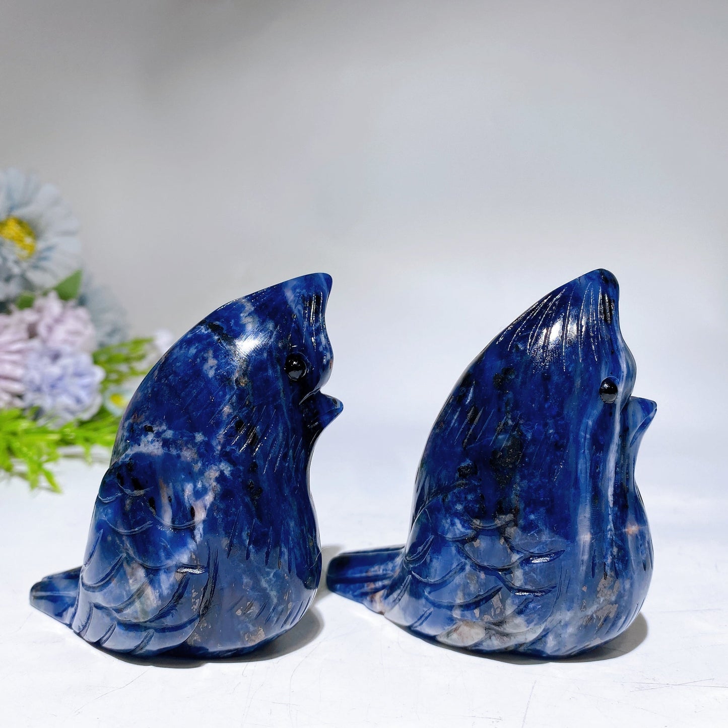 3.3" Sodalite Cardinal Carving Crystal Healing Bulk Wholesale