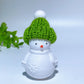 2.2" White Jade Snowman Carving with Cap Crystal Healing Bulk Wholesale